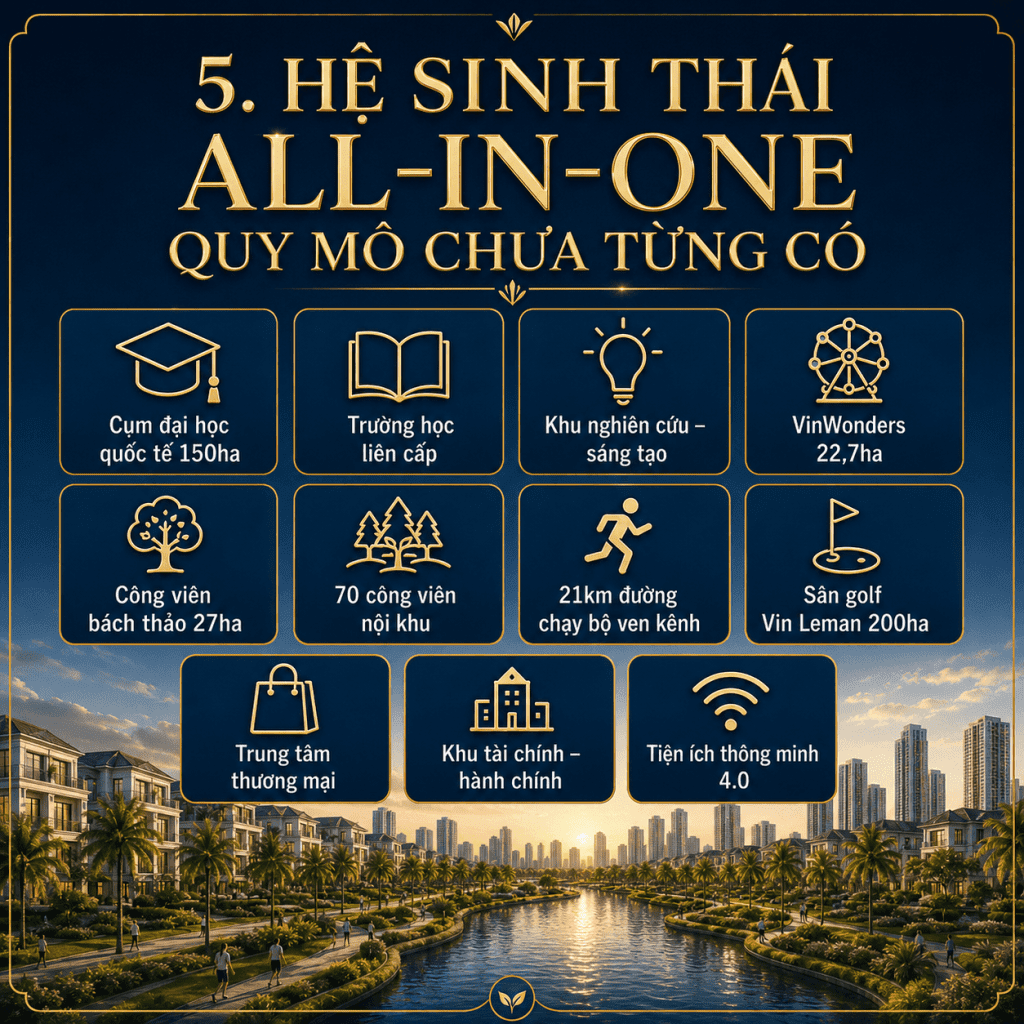 hệ sinh thái của vinhomes hóc môn