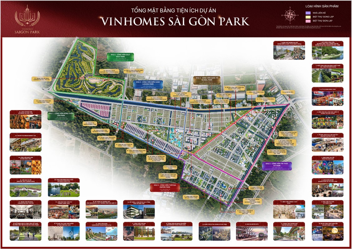 Phối cảnh mặt bằng dự án Vinhomes Saigon Park